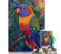 Puzzle di pappagalli animali 1000 pezzi per adolescenti, giochi educativi, decorazioni per la casa, ideali come regalo per tutta la famiglia, 75x50cm