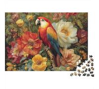Puzzle di pappagalli colorati, gioco di puzzle molto divertente e stimolante, puzzle per la decorazione della casa, 500 pezzi (52x38 cm)