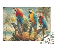 Puzzle di pappagalli colorati, gioco educativo molto interessante, dalla forma unica e pieno di sorprese, 500 pezzi (52x38 cm)