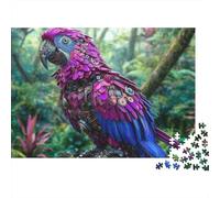 Puzzle di pappagalli colorati, gioco educativo molto interessante, dalla forma unica e pieno di sorprese, 300 pezzi (40x28 cm)