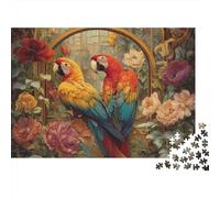 Puzzle di pappagalli colorati per tutta la famiglia, idee regalo per uomini e donne, pezzi unici da 500 pezzi (52x38 cm)