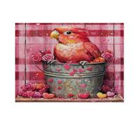 Puzzle di pappagalli e uccelli per adulti, 500 pezzi, puzzle a cuore scozzese per San Valentino, regalo per feste di famiglia, intrattenimento per la casa, decorazione per la casa