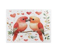 Puzzle di pappagalli e uccelli, per adulti, 500 pezzi, puzzle con ramo di albero di San Valentino, decorazioni per la famiglia, intrattenimento e regalo per feste