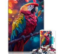 Puzzle di pappagalli per adolescenti, difficili da completare ma divertenti e umoristici, con poster abbinato e foglio di quiz (50x75cm)