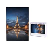 Puzzle di Parigi in ninght 1000 pezzi puzzle personalizzati puzzle in legno immagine puzzle per adulti foto puzzle arte appeso alla parete decorazione per compleanno, matrimonio, San Valentino