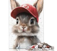 Puzzle di Pasqua a forma di coniglietto, 500 pezzi, per adulti e adolescenti dai 12 anni in su, regali per la vigilia di Natale, 500 pezzi (52x38 cm)