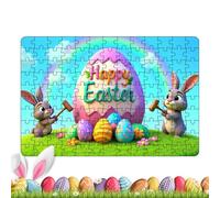 Puzzle di Pasqua Jigsaw - Grazioso puzzle di coniglietto di Pasqua, Funny Easter Party Supplies, Immagine unica del modello di coniglio, Puzzle di decorazioni per la casa dei cartoni animati per bambi