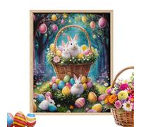 Puzzle di Pasqua, puzzle estetico e decorativo, 70 x 50 cm, di grande formato, set di 1000 pezzi di Pasqua, per attività in famiglia, decorazione della casa, arte da parete, stile rustico
