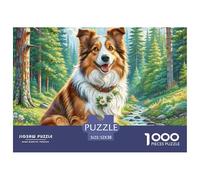 Puzzle di pastore delle Shetland per adulti e bambini. 1000 pezzi Ottimi regali Giocattolo a sfida Giochi educativi Decorazione domestica per Regali di giochi educativi 52x38cm/1000pcs