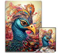 Puzzle di pavone colorato da 1000 pezzi per adulti, puzzle in cartone, regalo perfetto per l'arredamento della casa e per il divertimento delle feste, 26X38CM/10,23x14,96 pollici.