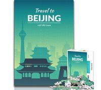 Puzzle di Pechino, Cina, per adulti, 1000 pezzi, aiuta il cervello a esercitare i giocattoli avvincenti per coltivare la pazienza e l'interazione genitore-figlio, 38x26cm