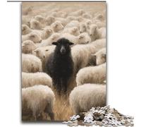 Puzzle di pecore bianche e nere per adolescenti 2000 pezzi, giocattoli da gioco stimolanti Ogni pezzo è unico Gioco stimolante e divertente per tutta la famiglia (70x100cm)
