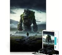 Puzzle di pietra Golem da 1000 pezzi per adolescenti, gioco di logica, antistress, taglio preciso, regalo artistico 38x26cm