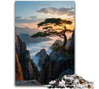 Puzzle di Pini sulla Scogliera per Adolescenti, Puzzle da 1000 Pezzi, Giochi di Attività per Famiglie Impegnativi, Giocattolo Fai da Te per Decorazioni da Parete per la Casa (38x26cm)