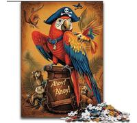 Puzzle di pirati pappagallo per adolescenti 1000 pezzi, giocattoli per l'intrattenimento della famiglia, ideali come regalo per tutta la famiglia (50x75cm)