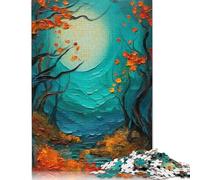 Puzzle di pittura a olio di Forest Woods per adulti, gioco educativo, regalo per bambini dai 12 anni in su, 520 pezzi (52x38 cm)