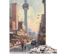Puzzle di pittura a olio di Pechino, Cina, divertimento per tutta la famiglia, puzzle rettangolare in carta per bambini e adulti dai 12 anni in su, regalo di compleanno, 1000 pezzi (75x50 cm)