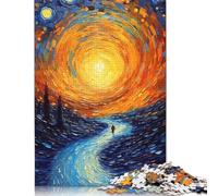 Puzzle di pittura psichedelica da 1000 pezzi, puzzle in legno per adulti e adolescenti, puzzle per adulti e adolescenti, 1000 pezzi (75x50 cm)