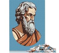 Puzzle di Platone, filosofo greco, 1000 pezzi per adulti, puzzle in legno, gioco di sfida per l'esercizio mentale, regali di intrattenimento, attività per famiglie (75x50 cm)