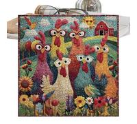 Puzzle Di Pollo - Set Di Immagini Floreali Di Pollame Luminoso, Mosaico Di Grande Formato Assemblato A Mano, Collezione Di Immagini Rustiche Espressive, Concetto Ricreativo Da Tavolo Coinvolgente | Di