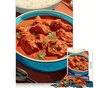 Puzzle di pollo Tikka Masala con riso per adulti, 1000 pezzi, concentrazione, miglioramento del divertimento, taglio preciso, regalo perfetto (50x75cm)