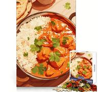 Puzzle di pollo Tikka Masala con riso per ragazzi, 1000 pezzi, esercizio intelligente, divertimento silenzioso, chiusura senza cuciture, sorpresa di compleanno (50x75cm)