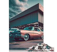 Puzzle di poster di auto d'epoca, decorazione unica per la casa, puzzle di cartone premium per adulti e adolescenti, 1000 pezzi (75x50 cm)