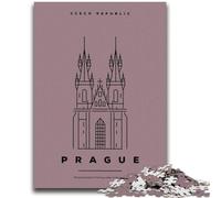 Puzzle di Praga, Repubblica Ceca, 1000 pezzi per adolescenti, regalo di compleanno per trascorrere il tempo in casa, regali, decorazioni murali per 14+ anni, 1000 pezzi (50x75cm)