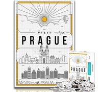 Puzzle di Praga, Repubblica Ceca, per adolescenti, 1000 pezzi, gioco per famiglie, antistress, sfida difficile, ottimi regali e giocattoli, 50x75cm