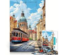 Puzzle di Praga, Repubblica Ceca, per ragazzi, 1000 pezzi, stimola la memoria, divertente e rilassante, con bordi precisi, regalo artistico 38x26cm