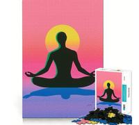 Puzzle di precisione Silhouette Meditation per adulti, 1000 pezzi, gioco di logica, legame familiare, taglio di precisione, sorpresa calda 50x75cm