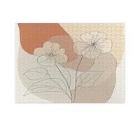 Puzzle di primule primaverili per adulti, 500 pezzi, motivi floreali retrò della metà del secolo, puzzle stampati in legno, divertenti decorazioni per la casa