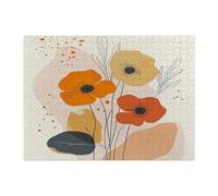 Puzzle di primule primaverili per adulti 500 pezzi, puzzle retrò in legno con fiori di metà secolo, divertente decorazione stampata per creatività