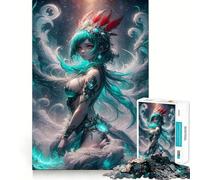 Puzzle di principesse fantasy anime da 1000 pezzi,gioco cognitivo divertente,taglio di alta precisione, alleviare lo stress (50x75cm)