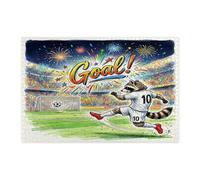 Puzzle di procione della stagione calcistica 2026 per adulti, 1000 pezzi, puzzle in legno con obiettivo di tiro animale, decorazioni sportive per l'intrattenimento domestico