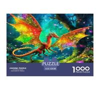 Puzzle di pterosauro, regalo per uomo e donna, 1000 pezzi, drago della giungla, neon, dinamico, selvaggio, attività per tutta la famiglia, decorazione da parete per la casa, 52x38 cm/1000 pezzi