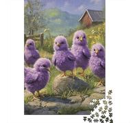 Puzzle di pulcini carini da 1000 pezzi per adulti, puzzle in legno, gioco di sfida per l'esercizio mentale, regali di intrattenimento per adolescenti, attività per famiglie (38x26 cm)
