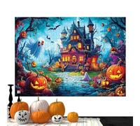 Puzzle Di Puzzle Di Halloween - 1000 Pezzi, Puzzlle Di Efficiente, Intricato Puzle Del Cielo Notturno Inquietante | Jack Endurabile - O - Lanterns Ghost Employing Game Decor Activity Per Adulti