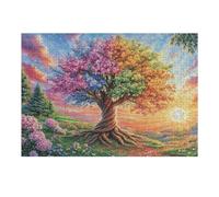 Puzzle Di Qualità Cherry Blossom Tree Sunset Forest Wild Nature 300 Pezzi Per Adulti Divertente Creativo E Coinvolgente Perfetto Per Svago E Relax 300 PCS（40x28cm）