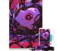 Puzzle di ragazza anime con occhio gigante per adulti,1000 pezzi,gioco di concentrazione,tagli di precisione,bordi lisci,divertente sfida per i tempi di attesa (50x75cm)