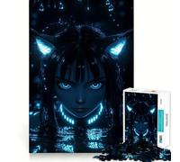 Puzzle di ragazze anime al neon da 1000 pezzi per adolescenti, gioco per allenare la mente, attività artistica da fare in famiglia, regalo creativo (38x52cm)