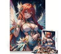 Puzzle di ragazze anime angeliche per adolescenti, 1000 pezzi, concentrazione mentale, svago rilassante, dimensioni compatte, regalo adorabile (50x75cm)
