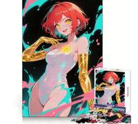 Puzzle di ragazze anime da 1000 pezzi per adolescenti, stimolante per la mente, facile divertimento, taglio uniforme, elegante regalo di Natale (38x52cm)