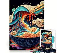 Puzzle di ramen giapponese per adulti, 1000 pezzi, rompicapo, per il tempo libero a casa, da assemblare, regalo di compleanno (38x52cm)