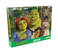 AQUARIUS Shrek Family - Puzzle da 500 pezzi (puzzle da 500 pezzi), senza abbagliamento, vestibilità di precisione, prodotto e oggetti da collezione con licenza ufficiale Shrek, 35,5 x 48,9 cm