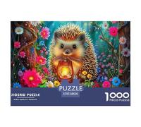 Puzzle di ricci per adulti e bambini. 1000 pezzi, ottimo regalo, giocattolo a sfida, gioco educativo, decorazione domestica, amanti dei giochi educativi, 38x26cm/1000pcs