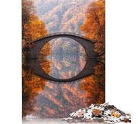 Puzzle di riflessione del ponte ad arco in pietra, 1000 pezzi, per adulti, giocattoli educativi per l'apprendimento, giochi per famiglie, regali di compleanno per festival (75x50 cm)