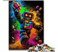 Puzzle di robot arcobaleno per adolescenti, 1000 pezzi, giochi rilassanti che migliorano l'amore tra coppie per bambini dai 14 anni (50x75cm)