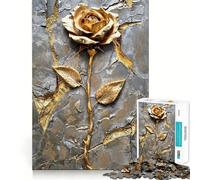 Puzzle di rose con petali preziosi per ragazzi, 1000 pezzi, gioco di logica, passatempo per la casa, taglio preciso, regalo per le festività 50x75cm