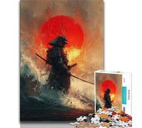 Puzzle di samurai giapponesi per adulti e adolescenti, aiuta il cervello a esercitare i giocattoli avvincenti per coltivare la pazienza, un'opera d'arte (38x26cm)